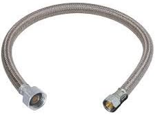 BrassCraft Speedi Plumb Braided Stainless Steel Flexible Faucet Connector 3/8" X 1/2" Flip X 12" Length