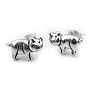 Pig Sterling Silver PIGGY Post Stud Earrings Happy Pigs