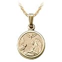 14kt. Gold, Baby Size Guardian Angel Pendant
