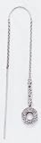14kt White Gold Diamond Threader Earrings - 12pt TW - DS1264