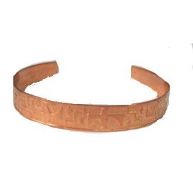 Copper Bracelet Made in USA with Thunderbird Eagle (Womens size cuff bracelet)