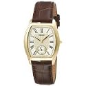 Seiko Men's Brown Leather Strap Watch #SRK008