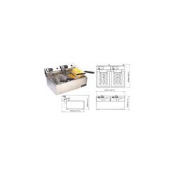 Double Pan Deep Fryer - Counter Top Unit 20lb Capacity 
