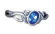 Solid Sterling Silver Blue Crystal Ring