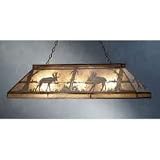 LAMPS BEAUTIFUL Rustic Lodge Moose Billiards Pool Table Light by Meyda Tiffany
