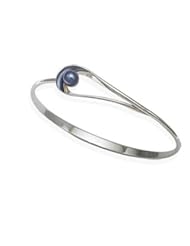 Ed Levin, Rendezvous Bracelet, .925 Sterling Silver, Black Pearl, Sizes S - L, Expandable