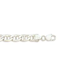 CleverSilvers 9 Inch 250 Flat Marina Chain Bracelet