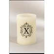 Monogram LED BlowOut Wax Candle with Lightbulb Wick - X Monogram LED BlowOut Wax Candle with Lightbulb Wick - X