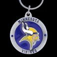 Minnesota Vikings Round NFL Football Keychain