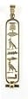 Egyptian Cartouche Pendant with "Grandma" in Ancient Egyptian Hieroglyphics - Open Style- in Gold, Sterling Silveror Sterling Silver with Gold Symbols