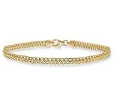 10 Woven Ankle Bracelet in 14K Yellow Gold