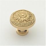 1-1/4 Dia Polished Brass Knob