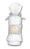 Bumkins Hooded Towel Set - Blue Satin Trim