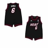 NBA Infant Miami Heat Lebron James Onesie Road Jersey - R22Useez (Black, 24 Months)
