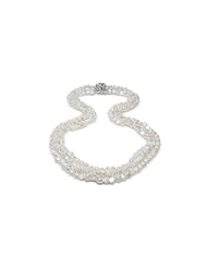 Biwa Triple strand Freshwater cultured pearl necklace