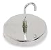 Industrial Grade 6YA67 Round Base Hook Magnet, Max Pull 20 Lb
