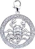 Zodiac Scorpio, 14K Gold Diamond Charm