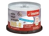 Imation Corp 50PK DVD-R 4X WHT INKJET-HUB PRINTABLE SPINDLE ( 17094 )
