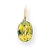 14k 8x6mm Oval Peridot Leverback Earrings