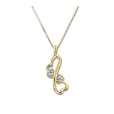 10K Yellow Gold Diamond Heart Pendant