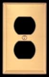 Switchplates Brass Solid Brass, Solid Brass Single Outlet wall plate