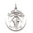 St. Jude Sterling Silver Medal 18" Steel Chains