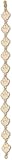 Clemson Tigers Solid 10K Gold Paw Bracelet 7 1/4''