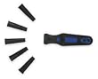 Westward 1NFW5 File Handle, 4 In L, Rubber, Ergo Handle