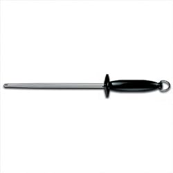 Victorinox Cutlery 9-Inch Round Sharpening Steel, Black Plastic Handle