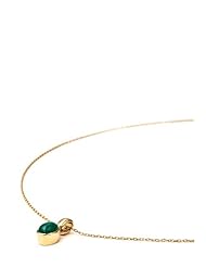 1.30 Carat Genuine Emerald 14K Gold Plated Sterling Silver Pendant