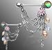 Nipple Ring Bars Dangle Beads Body Jewelry Pair 14 gauge HON028