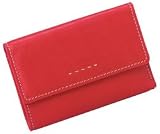 Fossil Womens Leather Multifunction Wallet - Pop Stitch Mulitfunction (Color: Red)