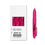 Hi-liter retractable highlighter, pen-style, chisel tip, fluorescent pink - Same Day Shipping (orders by 3 pm), Next Day Delivery (in most cases)