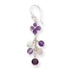 Amethyst Lvndr Blue Lace Agate Cultured Pearl Earrings - JewelryWeb