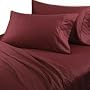 Solid Burgundy 300 Thread Count Queen size Sheet Set 100 % Egyptian Cotton 4pc Bed Sheet set (Deep Pocket)