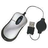 Sansun SN-106 Mini Optical Wheel Mouse Maus optisch PS/2+USB 3 Tasten 800dpi + Tastenrad silber-schwarz
