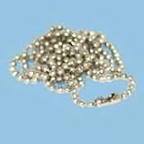 Advantus 75417 Nickel-plated, beaded id badge holder chain, 36 long, 100 per box