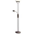 Trio Leuchten 4344021-24 Halogen-Fluter 1xR7S,300W mit Leseleuchte 40W, G9,einzeln dimmbar, Hhe;180cm, rostfarbig