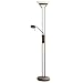 Trio Leuchten 4344021-24 Halogen-Fluter 1xR7S,300W mit Leseleuchte 40W, G9,einzeln dimmbar, Hhe;180cm, rostfarbig