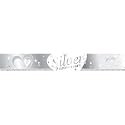 SILVER AND WHITE 25TH WEDDING SILVER ANNIVERSARY BANNER - 9FT (REPEATS 3 TIMES)
