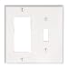 Leviton 005-80405-00W 2-Gang Wallplate, Decora/Toggle, White