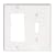 Leviton 005-80405-00W 2-Gang Wallplate, Decora/Toggle, White