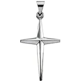 Genuine IceCarats Designer Jewelry Gift Platinum Cross Pendant. 27.00X17.50 Mm Cross Pendant In Platinum