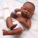 JC Toys La Newborn African American- Real Boy