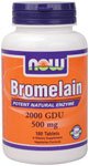 Bromelain by NOW Foods - Digestive Support (500 mg - 180 Tablets)