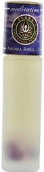 ESSENTIAL OILS TERRA by MEDITATION AROMA ROLL ON - ESSENTIAL OILS OF FRANKINCENSE, MYRRH, SANDALWOOD, CLARY SAGE & YLANG YLANG WITH AMETHYST GEMSTONES .33 OZ ( Package Of 4 )