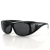 Bobster Eyewear 40630 Condor OTG Sunglass, Anti-fog Smoked Lenses, Black