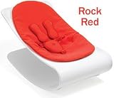 coco plexistyle baby lounger - White Frame - Rock Red