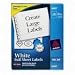 Ink Jet Labels, Full Sheet, 8-1/2