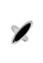 Boma Sterling Silver Onyx Ellipse Ring